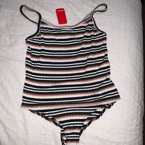 striped bodysuit